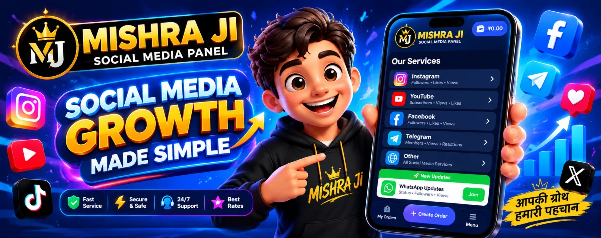 👑 MISHRA JI PANEL 🦅⚡ - social media growth made simple